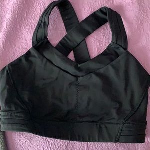lululemon black heavy duty sports bra